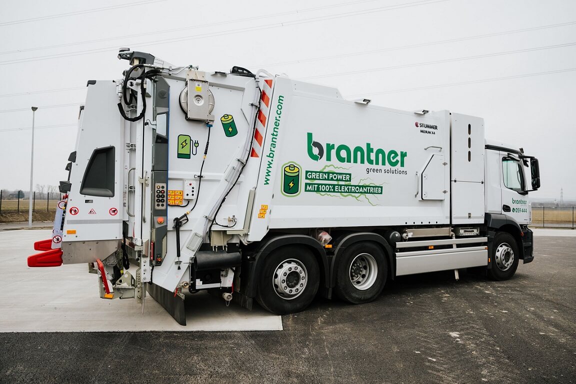 Ein Brantner E-LKW aus der neuen Flotte