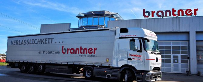 Ein LKW der neuen Generation von Brantner logistics solutions